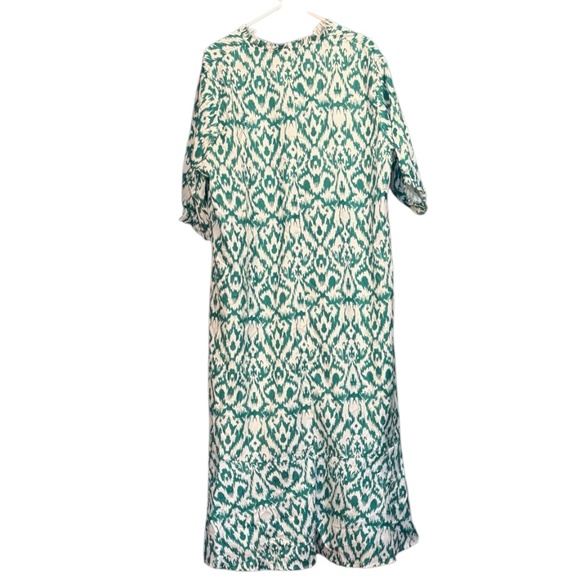 NWOT-Green and White Patterned Women's Dress - Picture 2 of 7